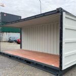 Offener Seitencontainer 20′ RAL 7016